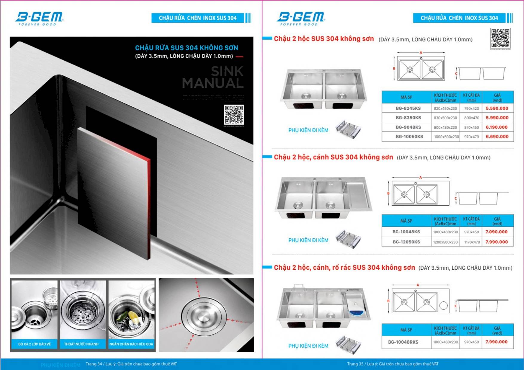 Thiết bị vệ sinh BGEM Catalogue và Bảng giá mới nhất  2024 /Page 18